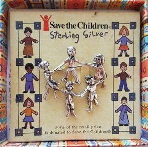 Save the Children Sterling Silver Brooch